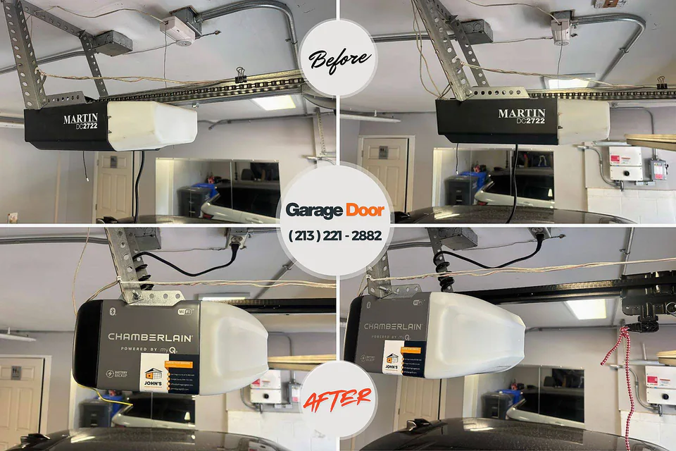 Before and after: garage door repair Richlandtown, PA